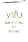 Dinner invitation, Chinese take out card