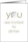 Dinner Invitation Plate And Fork card