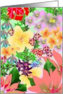 A Mass Of Colorful Flowers Blank card