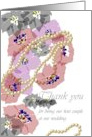 Thank You for Being Host Couple at our Wedding Flowers and Pearls card