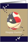 Deployed Military Personnel Stars and Stripes Easter Egg card