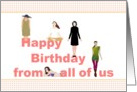 Birthday from all of us, Just us girls card