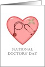 National Doctors’ Day Stethoscope in a Red Heart card