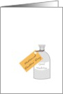 National Doctors’ Day Sketch of Old Fashion Glass Medicine Bottle card