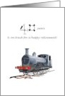 Retirement Party Invitation 40 Years With Railroad Locomotive on Track card