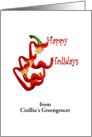 Custom Happy Holidays From Greengrocer Slices Of Bell Pepper card