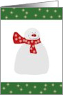 Christmas Happy Face Snowman Wrapped Up For Winter card