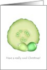 Cool Christmas A Slice Of Cucumber With Bauble Seeds card