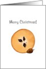 Christmas A Slice of Sapodilla Fruit with Bauble Seeds card