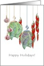 Happy Holidays From Greengrocer Vegetable Ornaments card