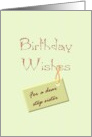 Birthday for Step Sister Warm Wishes card