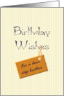 Birthday for Step Brother Warm Wishes card