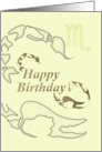 Scorpio Birthday Zodiac Sign Scorpion card