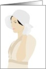 Blank Lady In Vintage Dress And Hat card