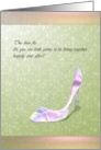 Wedding Congratulations Glass Slipper card