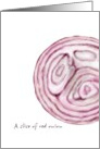 Slice of Red Onion Blank card