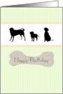 Birthday Labradors And A Juicy Bone card