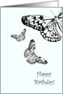 Birthday, Pretty butterflies card