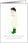Birthday for Daughter Young Lady Squealing With Delight card