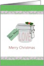 Christmas for Deployed Service Men Women Bottled Love from Home card