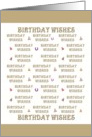 Plenty of birthday wishes, party hats, horseshoes card
