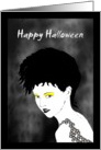 Halloween, lady in halloween makeup, sexy card