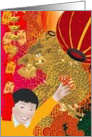 Joyful Chinese New Year Upside Down Fu Symbols for Good Luck card