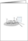 Invitation To Lunch Crockery And Cutlery card