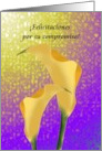 Engagement Congratulations In Spanish Pretty Calla Lilies card