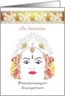 Bharatanatyam Arangetram Invitation Bharatanatyam Dancer’s Face card
