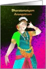 Bharatanatyam Arangetram Invitation Classical Indian Dancer card