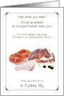 Thanksgiving Humor 2025 Turkey Takes Out Advertisement card