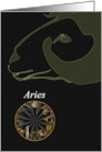 Aries Zodiac Star Sign Blank card
