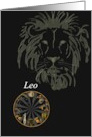 Leo Zodiac Star Sign Blank card