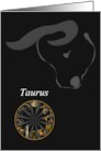 Taurus Zodiac Star Sign Blank card