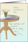 Happy Grandparents Day Flowers in Vase Child’s Writing card