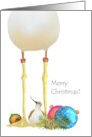 Avocet Christmas Adult And Chick And Ornaments card