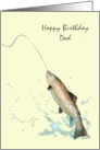 Birthday for Dad Trout On A Line card