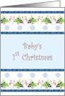 Baby’s 1st Christmas Snowmen Holiday Trees and Snowflakes card
