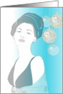 Lady in blue, Christmas card