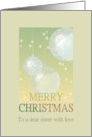 Christmas For Sister Etched Glass Baubles card