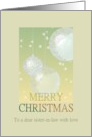 Christmas for Sister-in-Law Etched Glass Baubles card