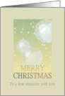 Christmas For Stepsister Etched Glass Baubles card