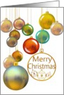 Christmas, lots of colorful glass baubles card