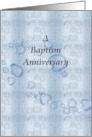 Baptism Anniversary Water Droplets On Frosted Glass card