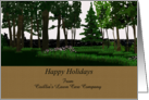 Lawn Care Company To Customers Woodland Garden Happy Holidays card