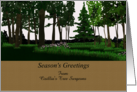 Custom Season’s Greetings Tree Surgeon to Customers Lovely Garden card