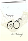 60th Birthday Greeting Relaxing In A Hammock card