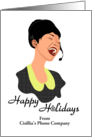 Happy Holidays From Phone Company To Customers Happy Operator card