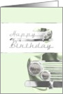 Retro Chrome Birthday Old Car Bumper card